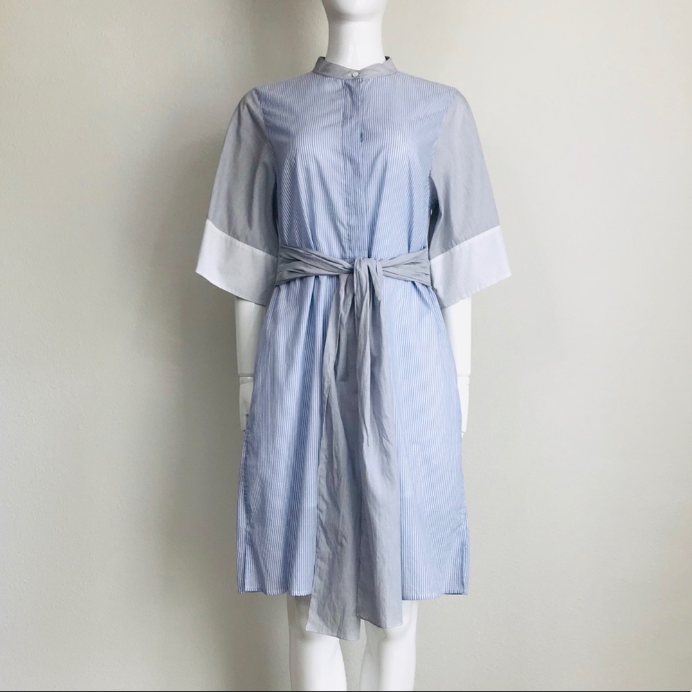 3.1 PHILLIP LIM cotton shirt dress w/ tie belt